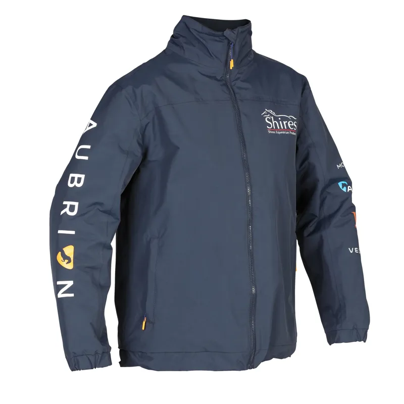 Shires Aubrion Branded Waterproof Unisex Jacket - Navy-3